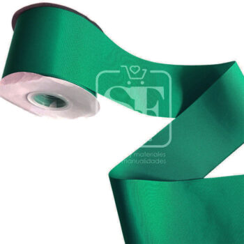 Rollo de Listón 7.5cm Acordonado Verde Botella