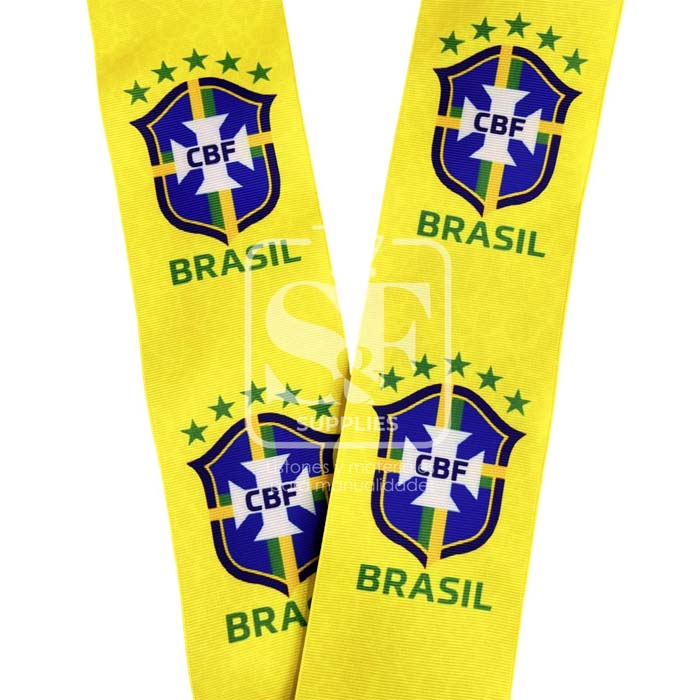 Yarda Estampado 7.5cm Selección Brasileña