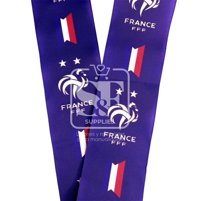 Yarda Estampado 7.5cm Selección Francesa