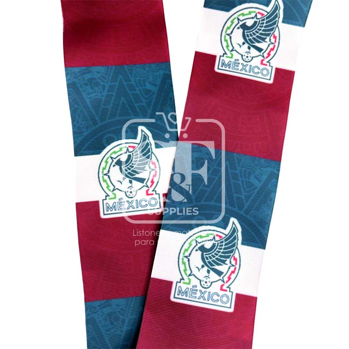 Yarda Estampado 7.5cm Selección Mexicana