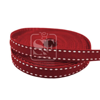 Yarda Acordonado 1cm Vino con costura