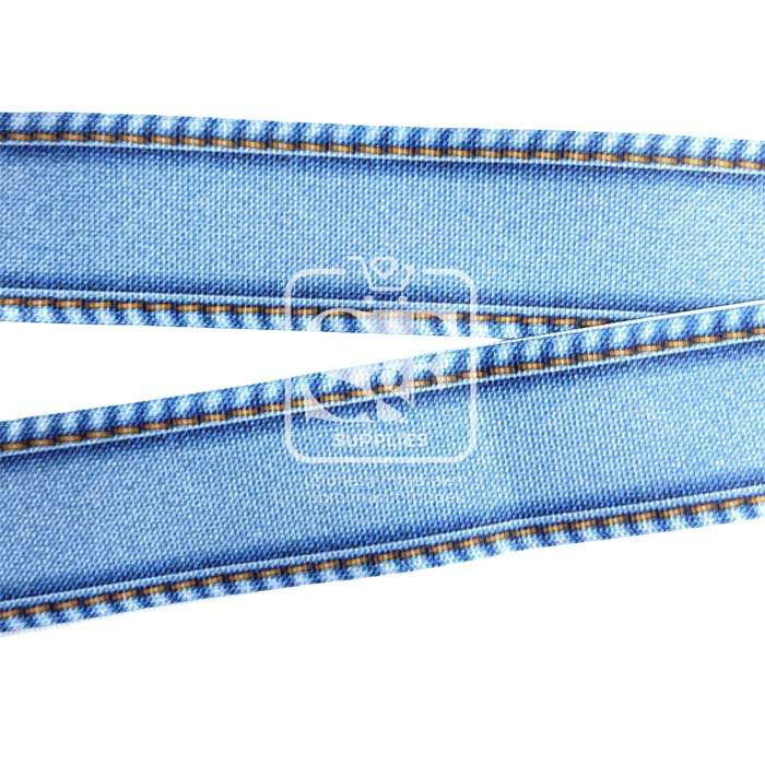 Yarda de Estampado 3.8cm Denim Claro