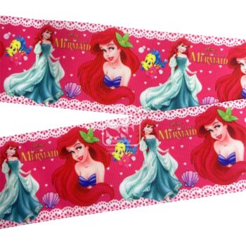 Yarda Estampado 7.5cm Sirenita con Orilla de Encaje