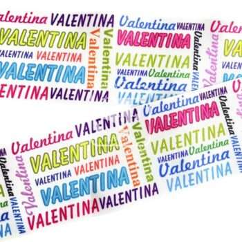 Yarda de Listón Estampado 7.5cm Valentina